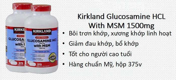 Công dụng Glucosamine HCL 1500mg
